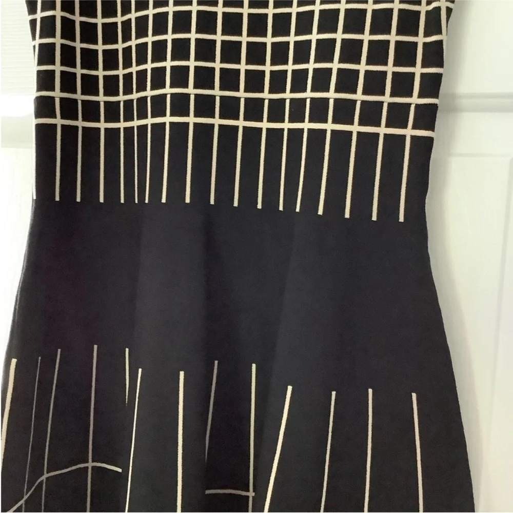 Kate Spade Madison Ave Collection Windowpane Knit Fit & Flare Dress Size S